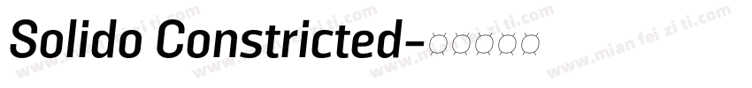 Solido Constricted字体转换